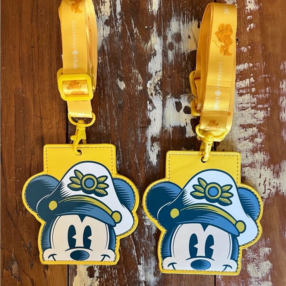 Disney Cruise Line 25th Anniversary Castaway Club Gold Lanyards Set of 2